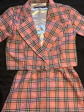 Glitters For Dinner Plaid Set